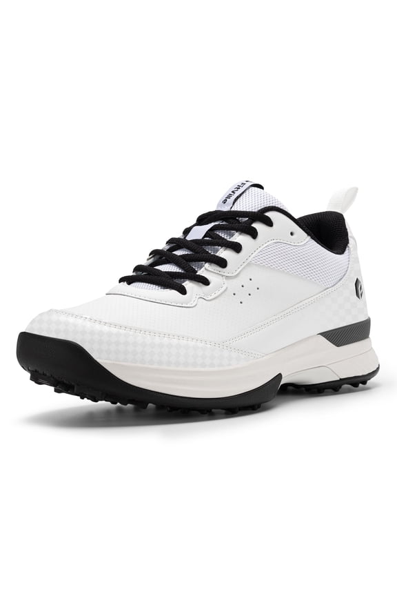 Wide Golf Shoes Men Professional Golf Shoes with Spikes, Water Resistant Arch Support