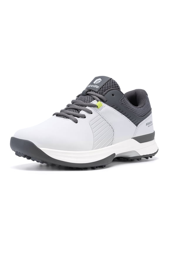 Wide Golf Shoes for Men Waterproof Professional Spiked Golfers Training Sneakers with Arch Support