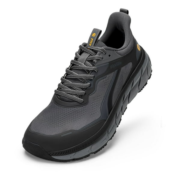 FitVille Mens Wide Walking Shoes Comfortable Lightweight Running Wide Toe Box Shoes, Non Slip Cushioned