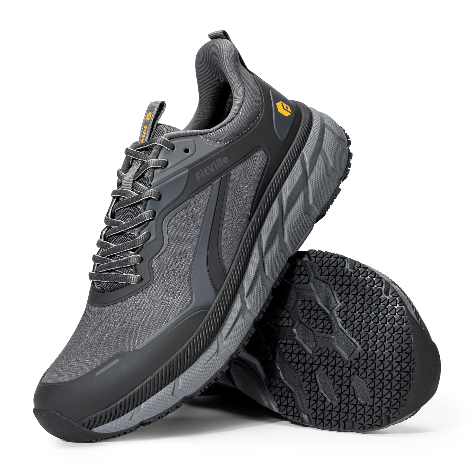 FitVille Mens Extra Wide Walking Shoes Comfortable Lightweight