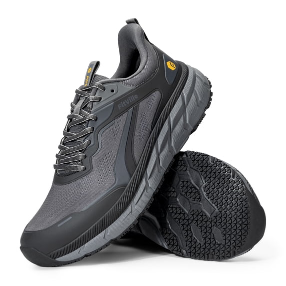 FitVille Mens Extra Wide Walking Shoes Comfortable Lightweight Running Wide Toe Box Shoes, Non Slip Cushioned