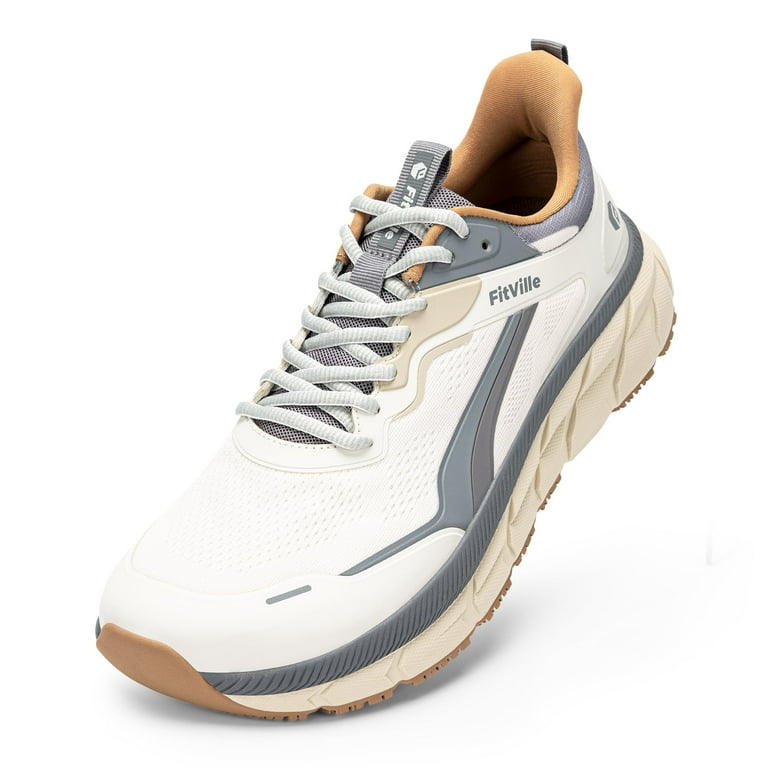 FitVille Extra Wide Mens Running Shoes for Walking, Trekking