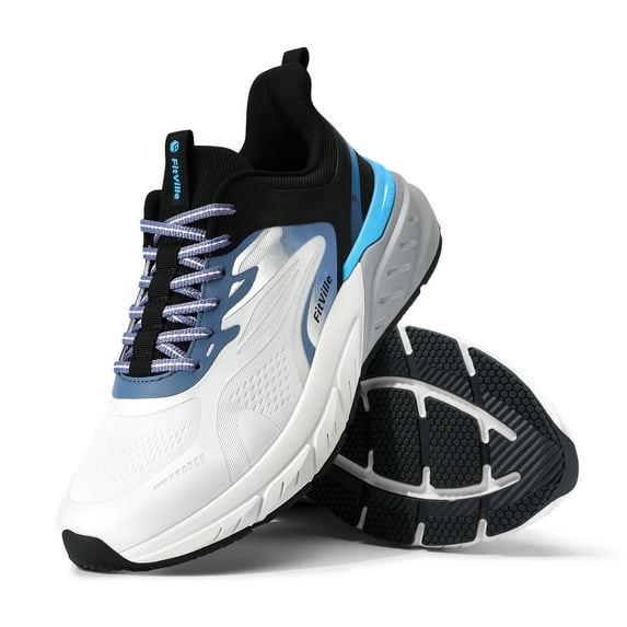 FitVille Comfortable Wide Walking Shoes for Men, Lightweight Mens Sneakers Wide Width Non Slip Cushioned