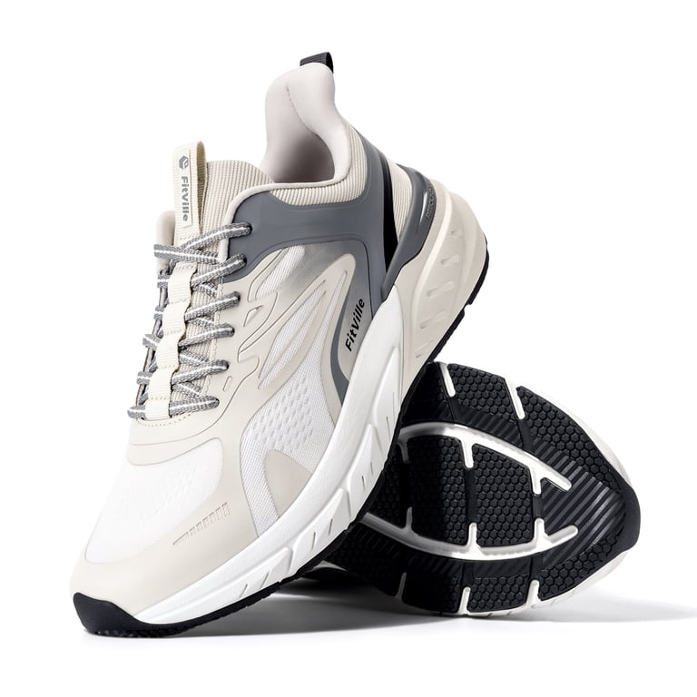FitVille Comfortable Wide Walking Shoes for Men, Lightweight 