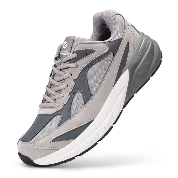 FitVille Wide Shoes for Men, Arch Support Walking Shoes Wide Width Comfortable Running Shoes