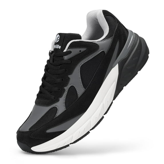 FitVille Extra Wide Shoes for Men, Arch Support Walking Shoes Wide Width Comfortable Running Shoes