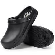 Wide Mens Clogs Slip Resistant Kitchen Work Shoes for Chef Non-Slip for Food Service with Arch Support, 13 Wide