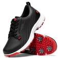 thumbnail image 1 of FitVille Wide Mens Golf Shoes Men Spiked Cushioning for Flat Feet Arch Support, Lightweight Slip-Resistant, 1 of 6