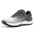thumbnail image 1 of FitVille Wide Mens Golf Shoes Professional Spiked Men Outdoor Golf Sport Training, Gray, 10 Wide, 1 of 6