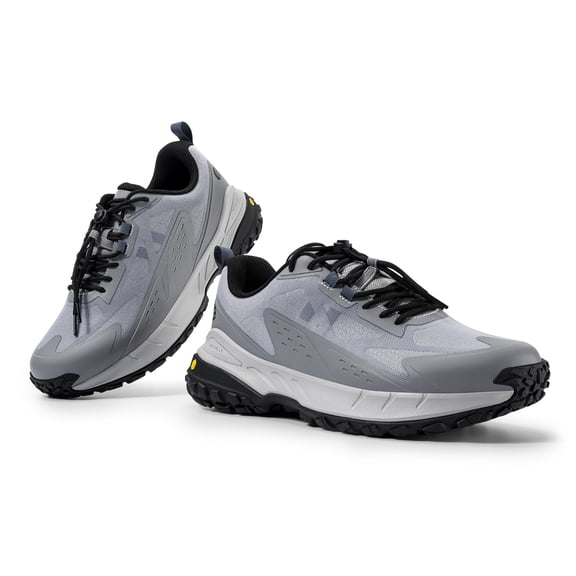 FitVille Wide Mens Hiking Shoes with Arch Support Non-Slip Trekking Camping Walking Shoes Outdoor Sneeakers for Men