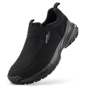 Wide Mens Slip on Hiking Shoes Trekking Loafer with Arch Support