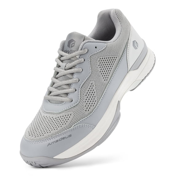 FitVille Wide Pickleball Shoes for Men Tennis Shoes Sneakers for All Court Racquetball Athletic Shoes with Arch Support, 10 Wide