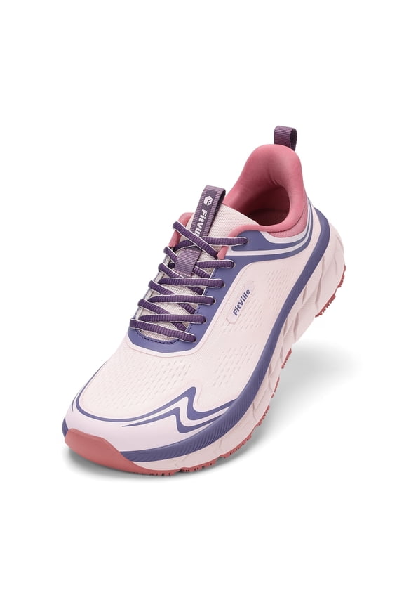Wide Women's Sneakers for Running & Walking, Cushion Arch Support Gym Shoes