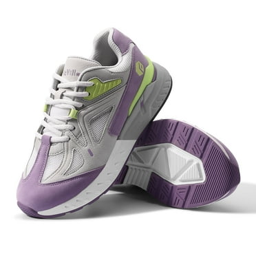 FitVille Wide Womens Walking Shoes Sneakers for Plantar Fasciitis Light Purple, 9.5 Wide