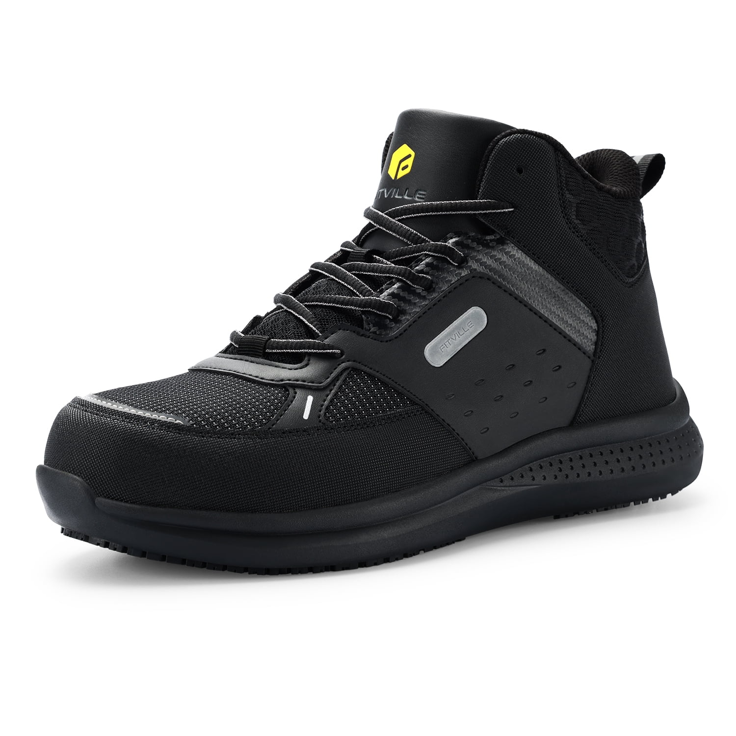 FitVille Wide Work Boots for Men Composite Toe Work Safety Shoes Slip Resistant Work Boots Walmart