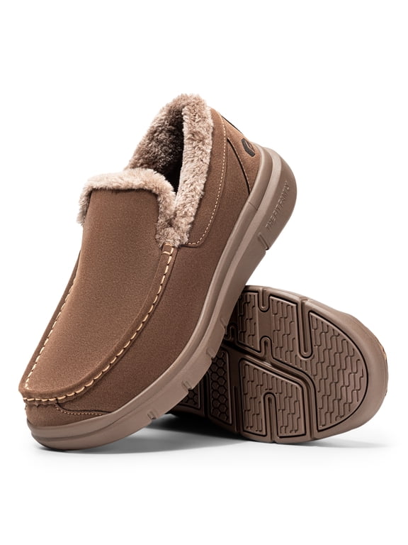 Winter Slippers for Men Warm Plush Lining House Slipper Booties, Wide Width Available