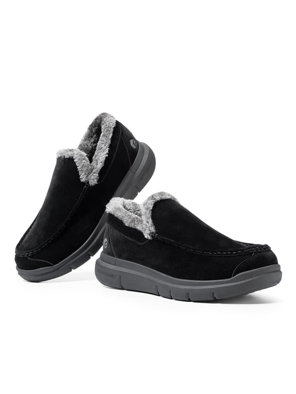 Winter Slippers for Men Warm Plush Lining House Slipper Booties, Wide Width Available
