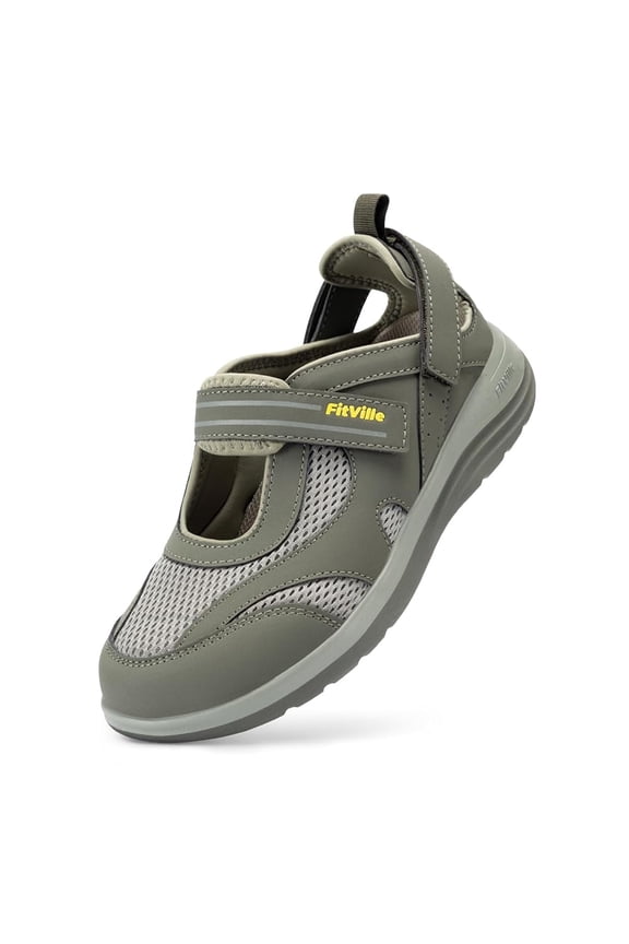 Women's Extra Wide Mary Jane Shoes Diabetic Sandals Walking Shoes with Arch Support, 8.5 x-Wide