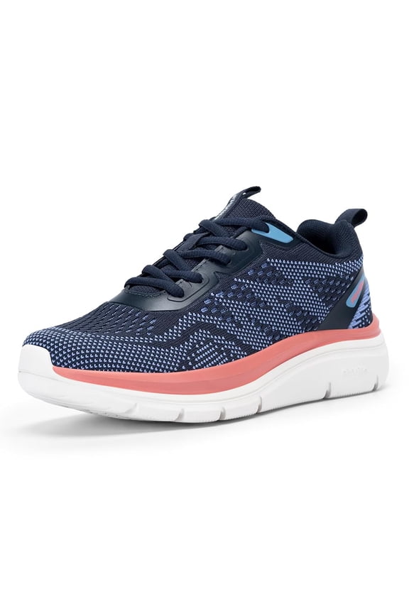 Women's Wide Width Walking Shoes Lightweight Sneakers for Flat Foot Heel Pain Relief, 6 Wide