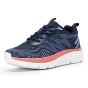 Women's Wide Width Walking Shoes Lightweight Sneakers for Flat Foot Heel Pain Relief, 9.5 Wide