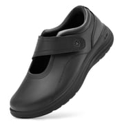 FitVille Womens Wide Mary Jane Flats Lightweight Casual Dress Shoes Vegan Leather Walking Shoes with Arch Support for Women