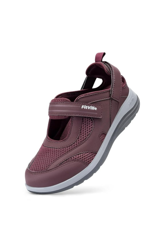 Women's Wide Mary Jane Shoes Diabetic Sandals Walking Shoes with Arch Support for Swollen Foot