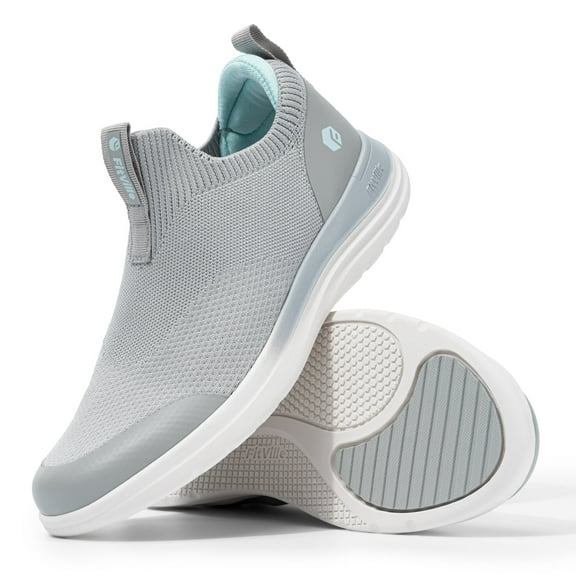 FitVille Womens Extra Wide Slip on Walking Shoes Comfortable Sneakers Orthopedic Shoe with Arch Support