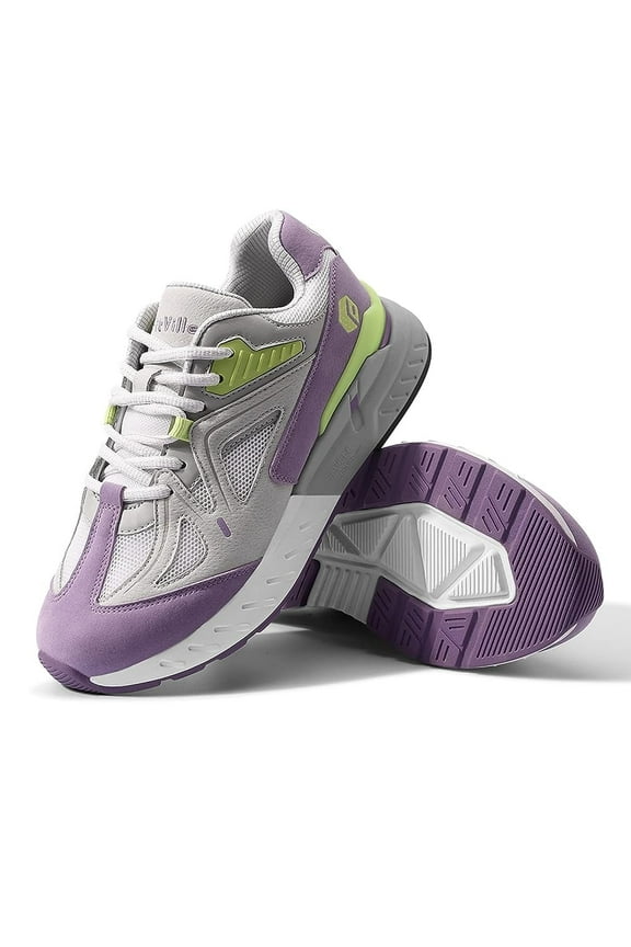 Womens Walking Shoes Extra Wide Width Plantar Fasciitis Shoes, Light Purple, 8.5 x-Wide