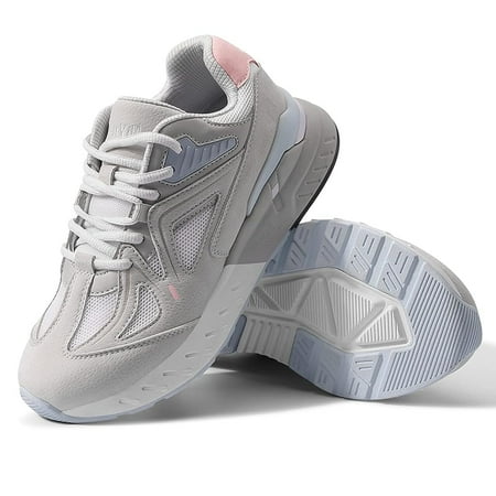 FitVille Womens Walking Shoes Wide Width Sneakers for Flat Foot Heel Pain Relief, Pink, 8.5 Wide