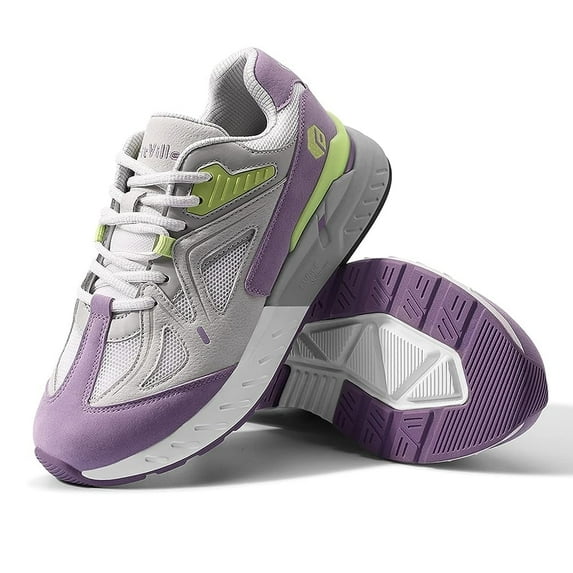 FitVille Womens Walking Shoes Wide Width Sneakers for Flat Foot, Light Purple, Size 7 Wide