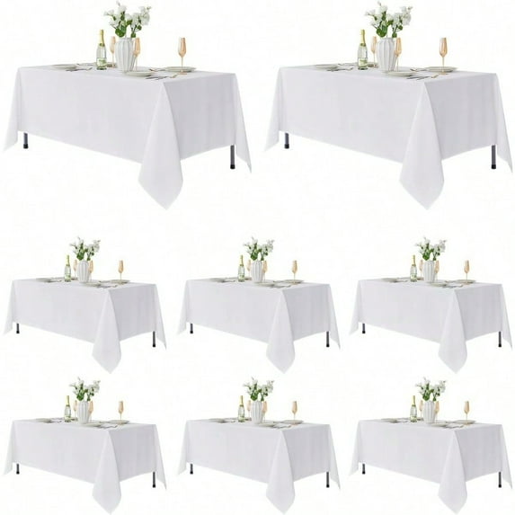 Fitable 8 Pack Table Cloth Rec Table: Stain and Wrinkle Resistant ...