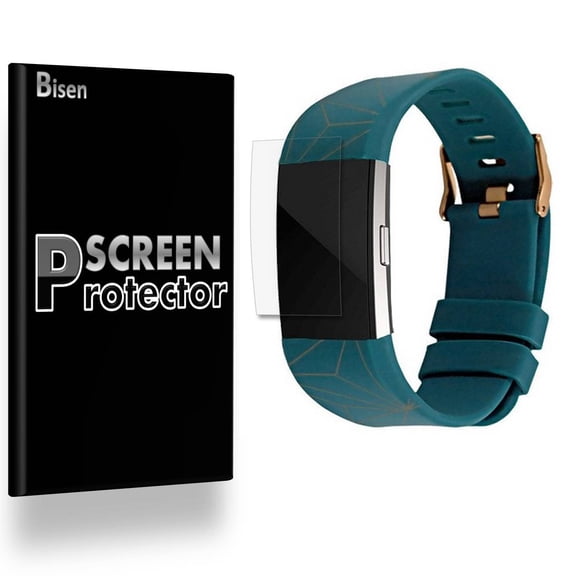 Fitbit Charge 2 [3-Pack BISEN] Screen Protector, Full Coverage, Edge-To-Edge Protection, HD Clear, Anti-Scratch, Anti-Shock