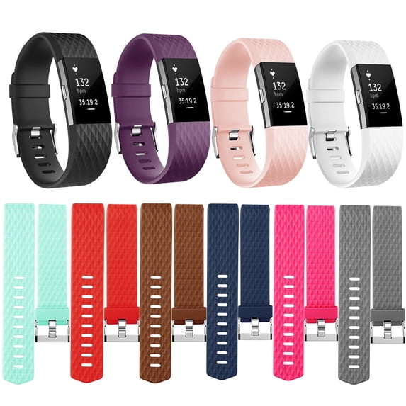 Fitbit Charge 2 Bands Adjustable Replacement Large Wristbands Band for Fitbit Charge 2 New Style(Large, Black)