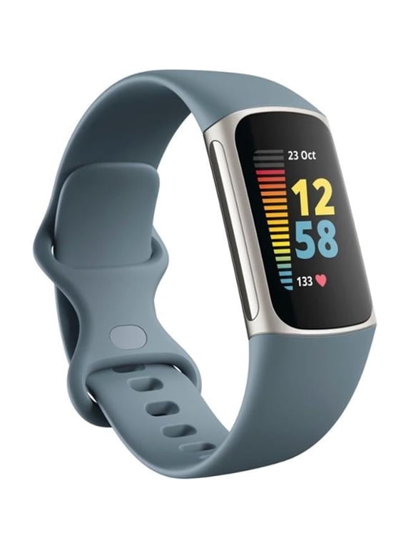 Charge 5 Advanced Health Tracker Unisex Steel Blue Fitness Tracker, 1.04"