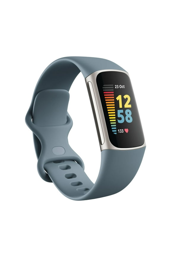 Charge 5 Fitness Tracker - Steel Blue and Platinum Stainless Steel