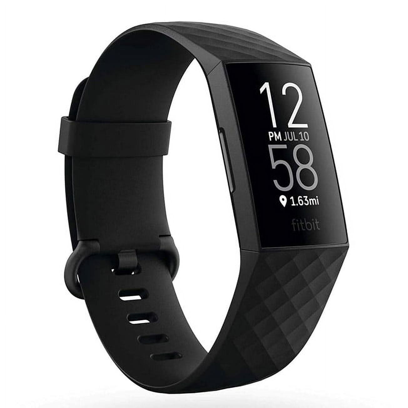 Fitbit FB417BKBK Charge 4 Built-in GPS Fitness and Activity Tracker - Black-