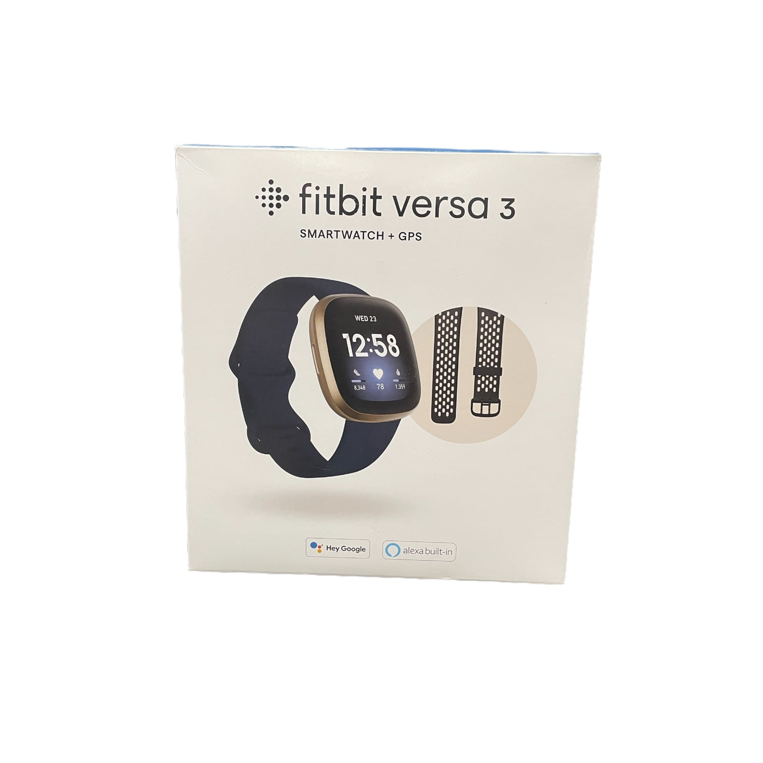 Fitbit FB511BKBKLBNDLS Versa 3 Bundle Midnight Blue