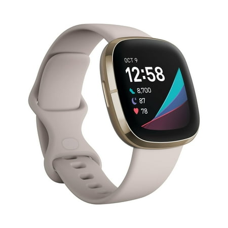 Fitbit Sense Smartwatch – Lunar White/Soft Gold Stainless Steel