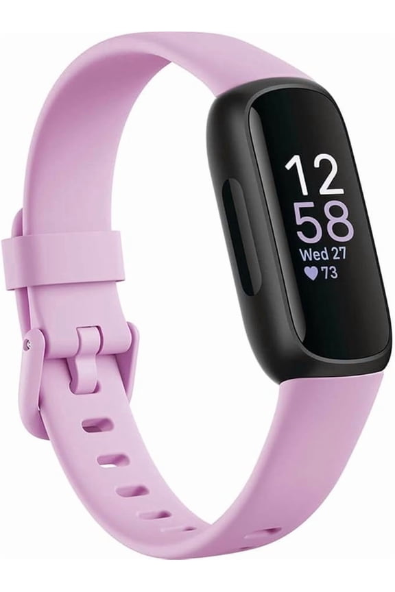 Inspire 3 Health &-Fitness-Tracker with Stress Management, Workout Intensity, Sleep Tracking, 24/7 Heart Rate and more, Lilac Bliss/Black, One Size (S & L Bands Included)