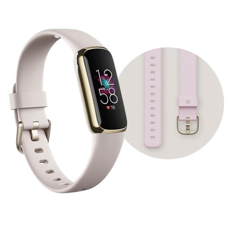 Fitbit Luxe Fitness and Wellness Tracker (Bonus Bands Included) - White
