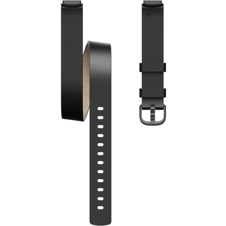 Fitbit - Luxe Horween Leather Double Wrap Accessory Band, One Size - Black