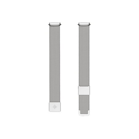 Fitbit - Luxe Stainless Steel Mesh Accessory Band, One Size - Platinum