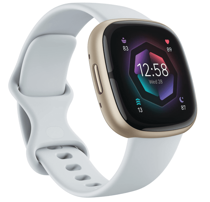 Pre-Owned Fitbit Sense 2 Advanced Health and Fitness Smartwatch - Blue Mist/Soft Gold Aluminum