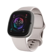 Fitbit Sense 2 Advanced Health and Fitness Smartwatch - Lunar White/Platinum Aluminum