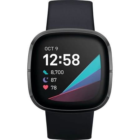 Fitbit Sense Smartwatch Carbon/Graphite Stainless Steel Case with Infinity Band