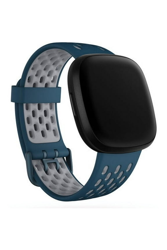 Sport Band for Sense & Versa 3 Smartwatches (Large, Sapphire/Fog Grey)