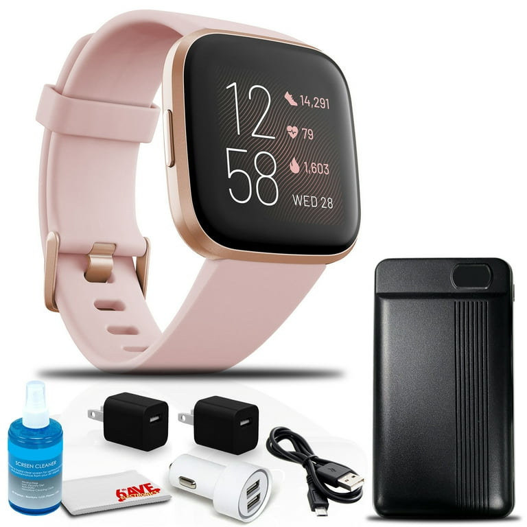 Fitbit Versa 2 Health & Fitness Smartwatch - Petal /Copper Rose Aluminum 