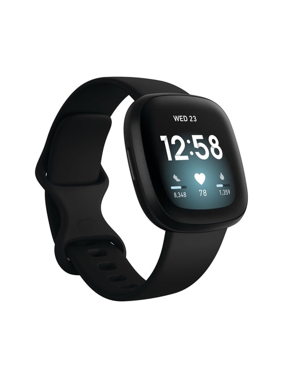 Versa 3 FB511BKBKLBNDLS Unisex Black Fitness Tracker, 34mm
