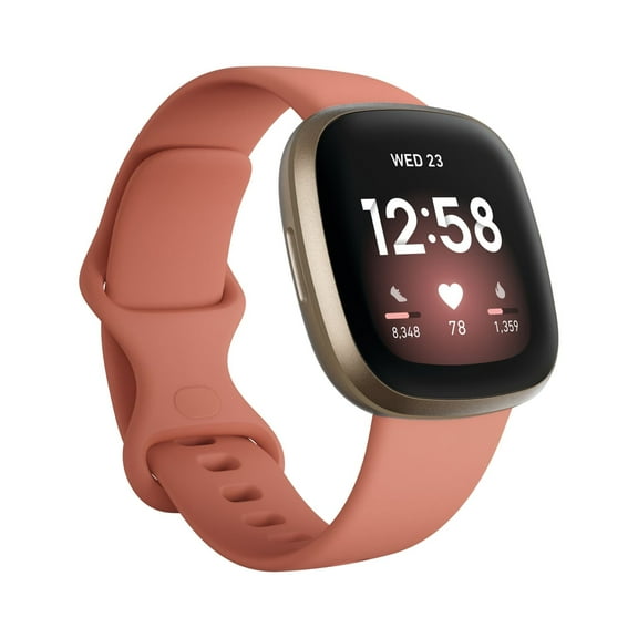 Fitbit Versa 3, Pink Clay/Soft Gold