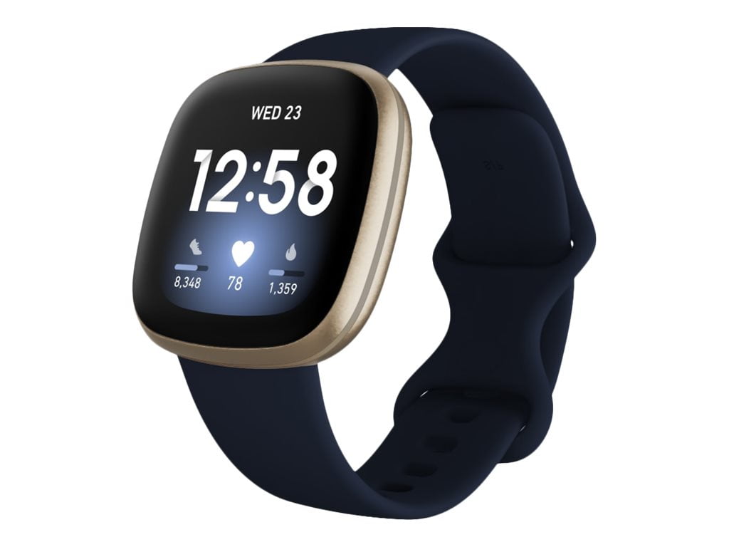 Comprar Fitbit Versa 3 40 mm oro con correa de silicona azul [Wifi] barato  reacondicionado